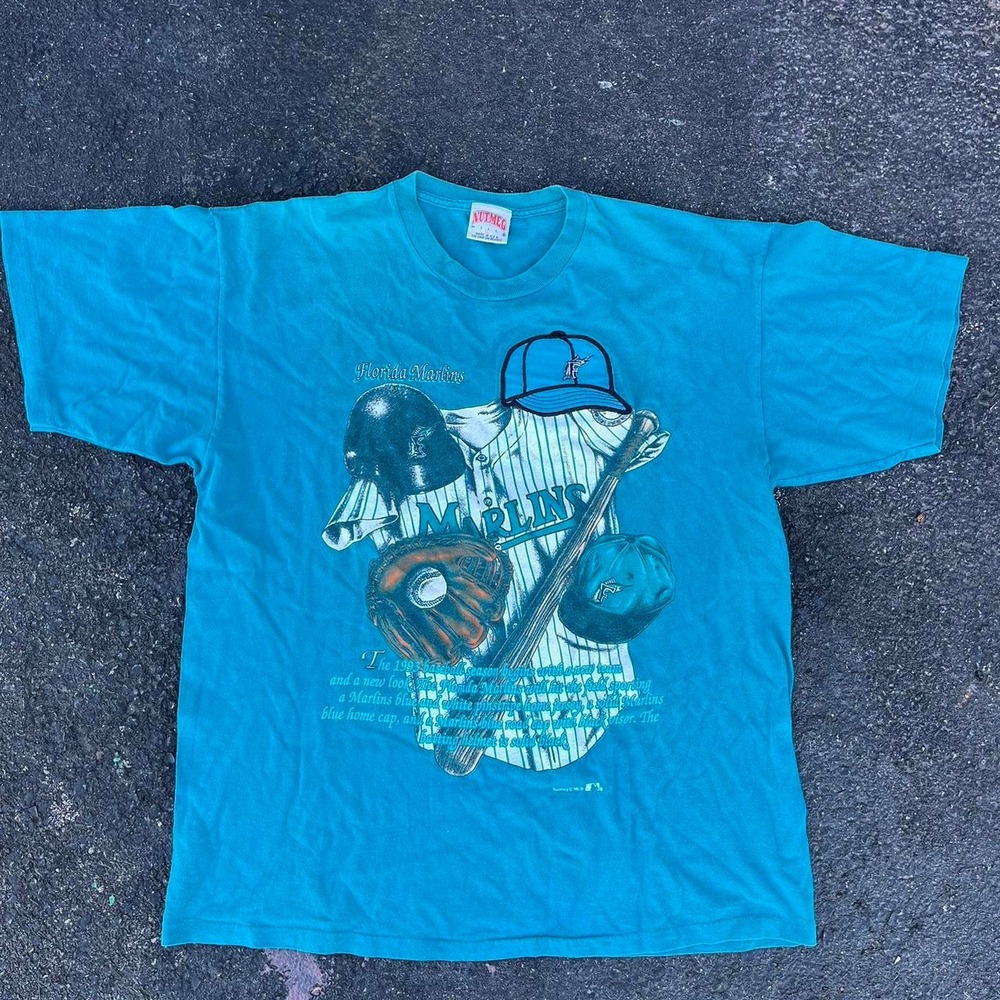 1990s Nutmeg Florida Marlins Opening Season 93 graphic Shirt size XL